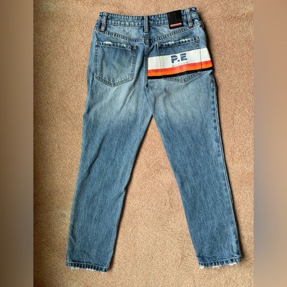 P.E Nation The Colonial Jean Mid-Rise Cropped Denim Jeans Size 27 - Picture 8 of 16